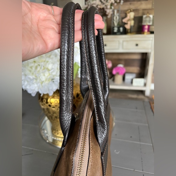 Nicoli Brown and Black Leather Handbag - Picture 4 of 15